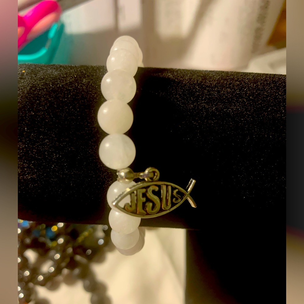 White Acrylic Bracelet